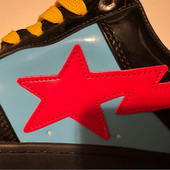 BAPE x Marvel Bapesta Sneakers Size 10 – Rare Collab Blue Red Yellow - Picture 12 of 16